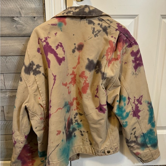 Carhartt Beige Paint-Splattered Jacket - Picture 2 of 2